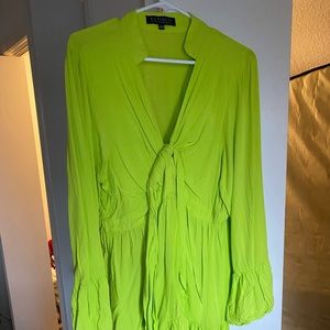 Eloquii Neon Front Tie Dress Plus